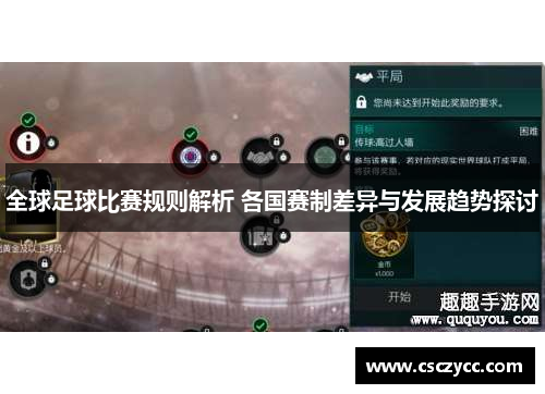 全球足球比赛规则解析 各国赛制差异与发展趋势探讨